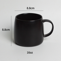Offre Spéciale – Tasse Noire Mate 11oz Personnalisable en Porcelaine Fine, Mug en Céramique avec Logo de Marque Imprimé pour Cadeau Promotionnel
