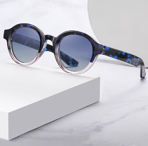 Wholesale Handmade Plate Anti-blue <b>Glasses</b> Fashion Vintage Tortoisesbill Driving Polarizing Sunglasses Round Sunglasses - Product Image 1
