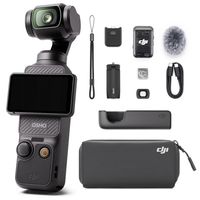 Gimbal de Fibra de Carbono Resistente al Agua para Osmo Pocket 3 con Control Remoto Inalámbrico, Seguimiento Facial y Brazo de Doble Articulación
