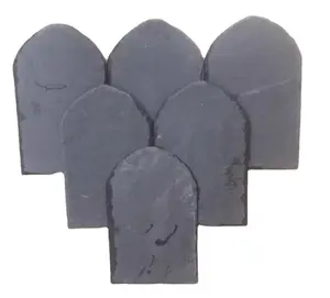 Tegole in ardesia nera naturale tegole piane a buon mercato con fori a superficie divisa con finitura in pietra tagliata su misura