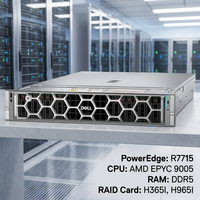 Stok Asli AMD EPYC Dell PowerEdge R7715 Server Penyimpanan Enterprise 2U Pemasok Grosir Dukungan Teknis untuk Dijual