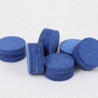 Embouts de queue de billard PT-0YZ-006 originaux de 14 mm, bleus, brodés, en peau de porc 5 couches, dureté S/M/H, accessoires