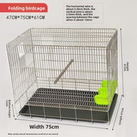 Cage d'élevage pour perroquets en acier inoxydable 304, pliable, anti-évasion, pour perroquets de taille moyenne, vente directe d'usine