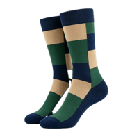 Chaussettes habillées pour hommes respirantes toutes saisons en coton doux extensible, motif géométrique abstrait, pour le bureau
