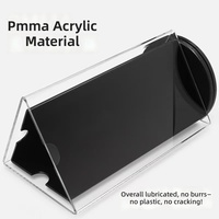 Support de menu rotatif triangulaire en acrylique à 360 degrés pour bars, cafés et hôtels – Durable et réutilisable