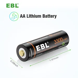 Dropshipping EBL New Arrival Fast High Capacity USB Rechargeable Li-ion Battery AA Lithium Batteries