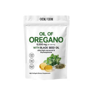 Olio di Origano con Olio di Semi Neri, Alto Contenuto di Carvacrolo e Timochinone, 2 in 1 Olio di Origano e Semi Neri in Capsule Molli - Product Image 1