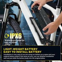 Batterie de vélo électrique 48V 10.4Ah 12Ah 14Ah pour tube diagonal, pack de batteries 18650 avec BMS intelligent pour moteur 1000W