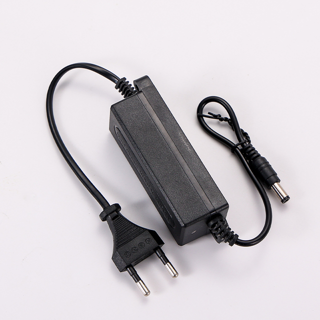 12V 2A Mini Desktop Power Adapter Charger with LED Light PC Material Plug-In 50/60Hz Frequency 12V Power Supply