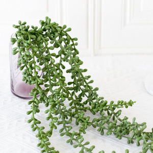 Plante succulente artificielle en guirlande de 70 cm, verte, en plastique, pour décoration murale intérieure - Product Image 1