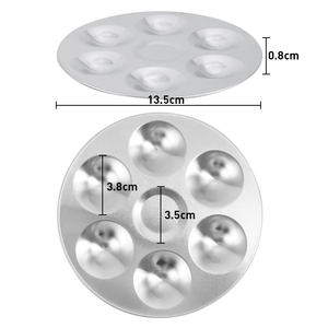 <span class=keywords><strong>Palette</strong></span> d'<span class=keywords><strong>artiste</strong></span> FOSKA en métal à 6 compartiments pour mélanger les couleurs, stocker la peinture, superposer les couleurs, séparer les petits objets et nettoyer les pinceaux - Product Image 3