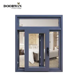 Doorwin Cửa Sổ Kính Trượt Nhôm Cửa Sổ Ba Lớp Tráng Men Màu Đen Nhập Khẩu Kích Thước Tùy Chỉnh Chất Lượng Cao