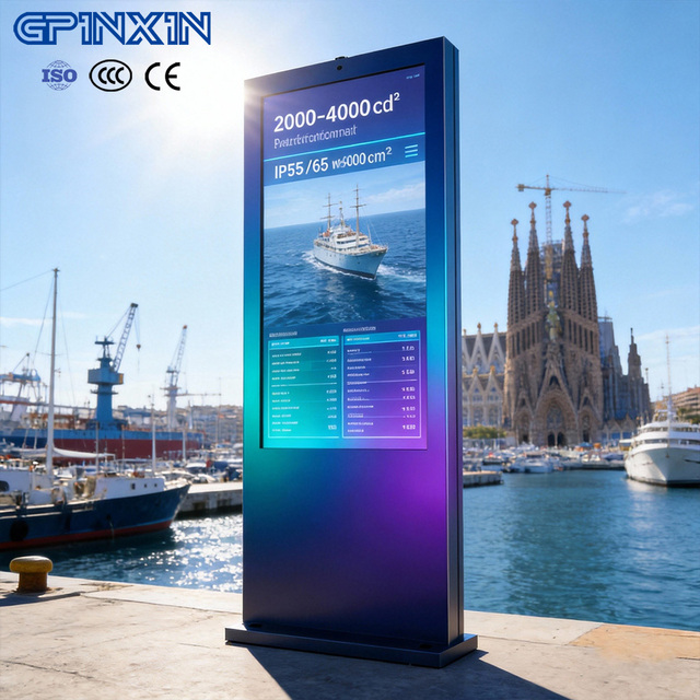 32 43-55 65 75 Inch Outdoor Floor Standing High Brightness Digital Signage with Androids / Windows OS Advertising LCD Display