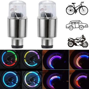 Feux clignotants à LED pour roues de voiture Valve de buse de pneu Avertissement lumineux Lampe décorative <span class=keywords><strong>Auto</strong></span> Motorcycle Bicycle Valve Cover Accessories - Product Image 3