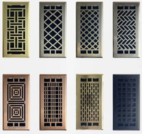Grilles de sol décoratives en acier, réglables, avec levier de commande d'air, design Savannah, pour la maison