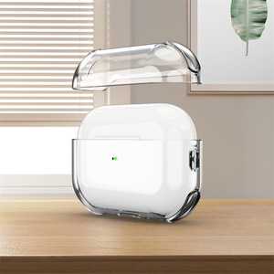 Pour <span class=keywords><strong>Airpods</strong></span> <span class=keywords><strong>Pro</strong></span> 2 3 1 2 3 4 Étui de téléphone transparent sans fil avec recharge sans fil, antichoc, porte-clés en TPU - Product Image 4