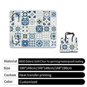 2025 New Arrival Outdoor <b>Picnic</b> Mat Waterproof Oxford Cloth Tote Bag Foldable <b>Picnic</b> <b>Blanket</b> with Zipper - Product Image 2
