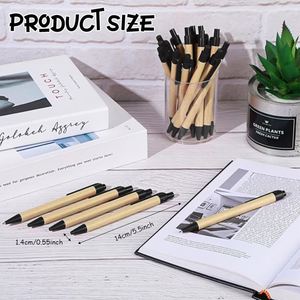 Custom Eco-Friendly Recycled KRAFT Paper Ballpoint <b>Pens</b> Durable <b>Retractable</b> Silk Screen for Promotional Use Office School - Product Image 3