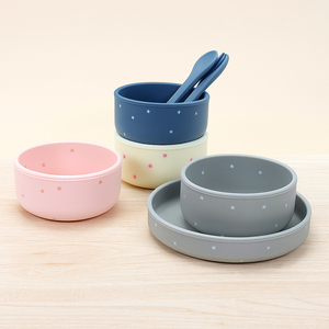 새로운 실리콘 아기 수유 그릇 부드러운 유출 방지 디너 볼 스낵 식기 아기 제품 - Product Image 2