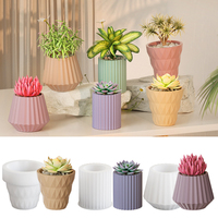 Nouvelles idées : Moule en silicone en forme de baril pour pot de fleurs en béton, plantes succulentes, moule en ciment, résine époxy, plâtre et argile