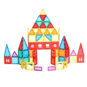 建筑磁性积木供应商磁性建筑瓷砖创意建筑玩具批发磁性瓷砖套装