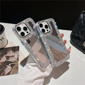 เคสโทรศัพท์มือถือกันกระแทกมุม 3 มิติ ประดับคริสตัลเพชร ดีไซน์หรูหรา เคลือบเงา สำหรับ iPhone 11 12 13 14 15 16 Pro Max - Product Image 2