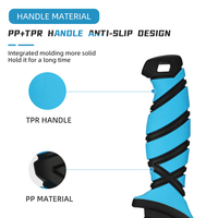Couteau à fileter en acier inoxydable avec revêtement antiadhésif noir et manche en PP+TRP pour la chasse et les activités de plein air (Métal)