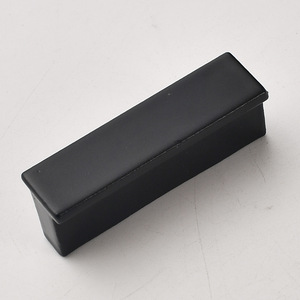 Poignée de meuble minimaliste en alliage de zinc, rectangulaire, noire, durable, accessoire de quincaillerie pour meubles - Product Image 1