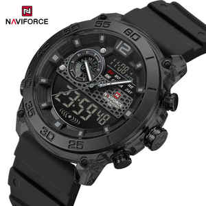 NAVIFORCE 6104 Hommes Léger Sport Double Affichage Heure Veilleuse Montres <span class=keywords><strong>Garçon</strong></span> Quartz Chronomètre Multifonctionnel Chronographe - Product Image 1