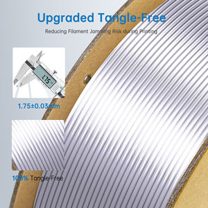 Fournisseur Tiges en plastique Impression 3D 1kg 1.75mm SOIE Argent Moulage Haute Qualité Nouveau Top 330m Longueur 1kg Netweight - Product Image 2