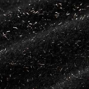 เสื้อกั๊กไหมพรมแขนยาวคอโอ แต่งพู่ ติดกระดุม สีดำ ผ้าทวีด สำหรับผู้หญิง - Product Image 5