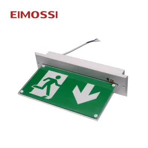 220V Verzonken EXIT Sign Running man Batterij Led Light Emergency