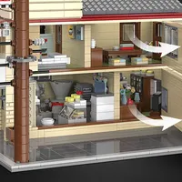 Cada C61031 MOC City Shop House Apartment Store Model, Modelo Modular Educativo para Exhibición, Regalos para Adultos, 1908 Piezas, Bloques de Construcción