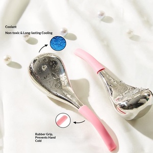 Cuillère <span class=keywords><strong>de</strong></span> massage en acier inoxydable pour compresses chaudes et froides SPA, lifting facial, beauté, cuillère à <span class=keywords><strong>glace</strong></span>, best-seller transfrontalier - Product Image 3