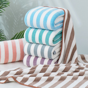 <span class=keywords><strong>Serviette</strong></span> de plage en microfibre éponge à forte absorption d'<span class=keywords><strong>eau</strong></span>, <span class=keywords><strong>design</strong></span> rayé, vente en gros - Product Image 2