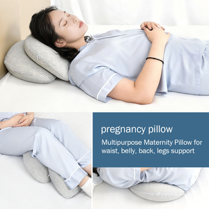 Oreiller de maternité réglable pour le soutien corporel, coussin de grossesse en mousse à mémoire de forme, oreiller compensé pour le dos et les hanches - Product Image 4