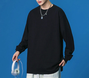 Camiseta de Manga Larga con Cuello Redondo, 100% Algodón, 230 g/m², Transpirable, Personalizable de Alta Calidad, Unisex, BYT023 - Product Image 4