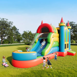 Castillo Inflable Verde Gigante para Adultos y Niños <span class=keywords><strong>con</strong></span> <span class=keywords><strong>Piscina</strong></span> Desmontable para Negocios, Tamaño Personalizado, Material <span class=keywords><strong>de</strong></span> PVC - Product Image 1