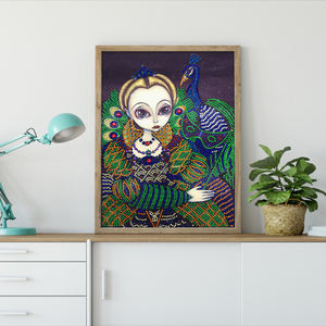 Peacock Girl Pattern Crystal Diamond 5d Special Styling Drill è una <span class=keywords><strong>foto</strong></span> personalizzata per adulti fai da te - Product Image 4