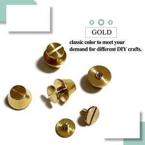 Honigo Pack Rivets Studs, Tachuelas de Metal de Latón Sólido con Cabeza Plana Dorada, con Rosca Trasera, para Bolsos, Carteras, Cuero, en Medidas en Pulgadas y mm, y Puntas de Hebilla - Product Image 4