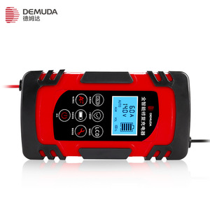 Chargeur de batterie de voiture Demuda 12V 24V intelligent avec écran LCD, chargeur de réparation automatique à brancher pour batteries au plomb de moto et de chariot élévateur - Product Image 1