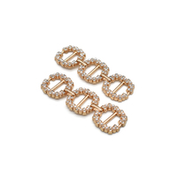 Gran Venta de cadena de diamantes de imitación hebilla de cadena de ropa hebilla de acero inoxidable de lujo personalizada para sujetador/Bikini/ropa de mujer