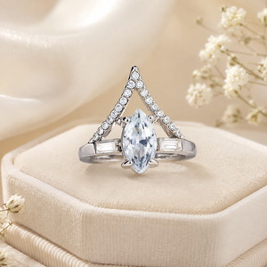 Anello ovale triangolare, design classico, accessori di moda per l'uso quotidiano - Product Image 3