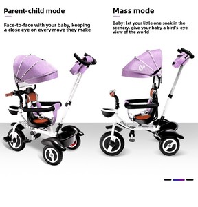 Vente en gros directe usine : Nouveau tricycle poussette 2-en-1 pour bébé, vélo pliant léger et réversible pour nourrissons, tout-petits et enfants - Product Image 6