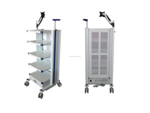 Ginee y tế di động nội soi Xe đẩy 3 lớp y tế giỏ hàng nội soi nội soi xe đẩy để bán tùy chỉnh - Product Image 5