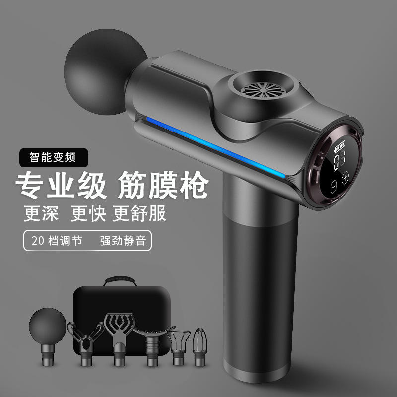 Écran tactile LCD [Gris], 20 niveaux de massage, 6 têtes de massage