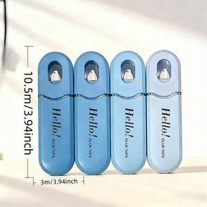 Cinta Adhesiva de Doble Cara Recargable con Forma de Bolígrafo de Color Caramelo, Cinta Adhesiva Kawaii para Diario, Papelería al por Mayor - Product Image 3