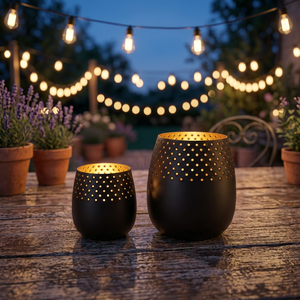 Sonnet Decor - Porte-bougie en fer fait main, sans plomb, écologique, imperméable, résistant à la chaleur, décoration d'intérieur, arbre de Noël, 1 couleur - Product Image 3