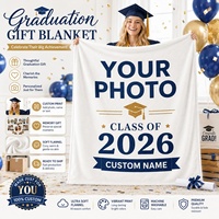 Manta Personalizada con Foto y Nombre para Cumpleaños, Manta de Franela Suave, Regalo para Familiares y Amigos, Venta al Por Mayor, OEM, ODM