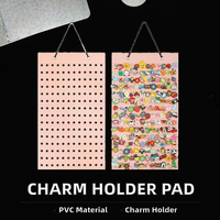 Support de rangement pour breloques de chaussures, en PVC, rectangulaire, pour collectionneur de breloques, avec accessoires de fixation DIY pour l'extérieur et l'intérieur des chaussures
